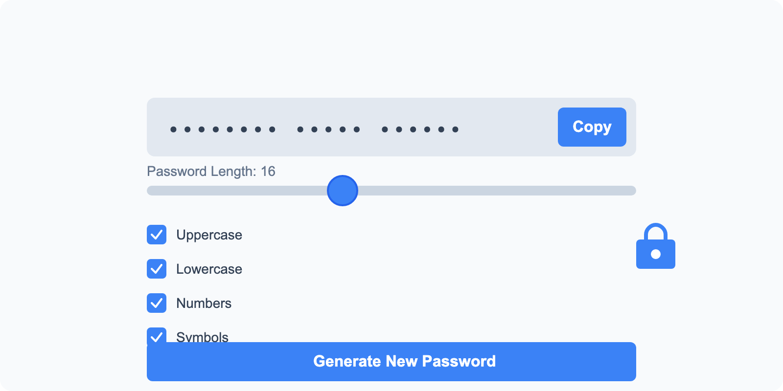 Preview of Password Generator