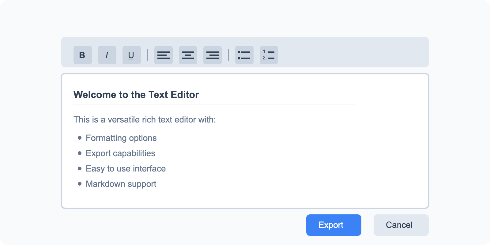 Preview of Text Editor